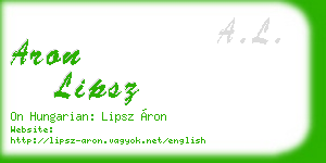 aron lipsz business card